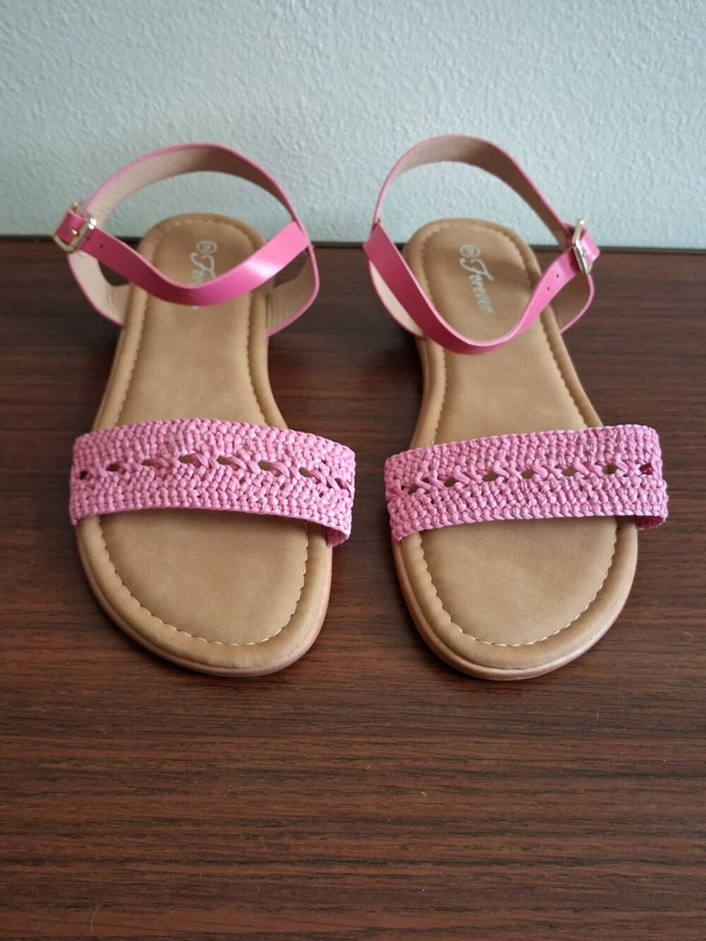 FOREVER Crochet Knitted Strap Sandals